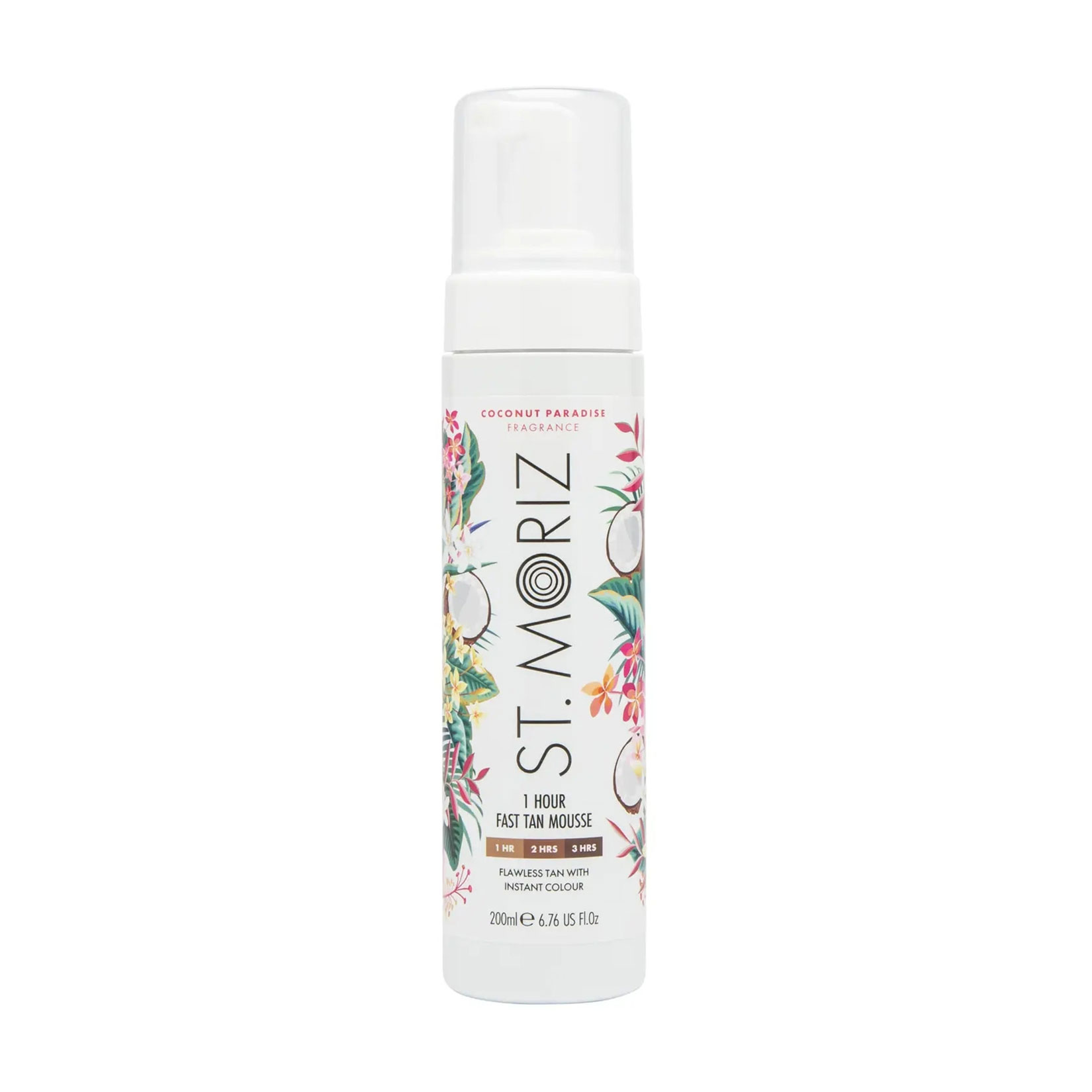 Автобронзат-мус для експрес-засмаги тіла St. Moriz 1 Hour Fast Tan Mousse Coconut Paradise Fragrance, 200 мл